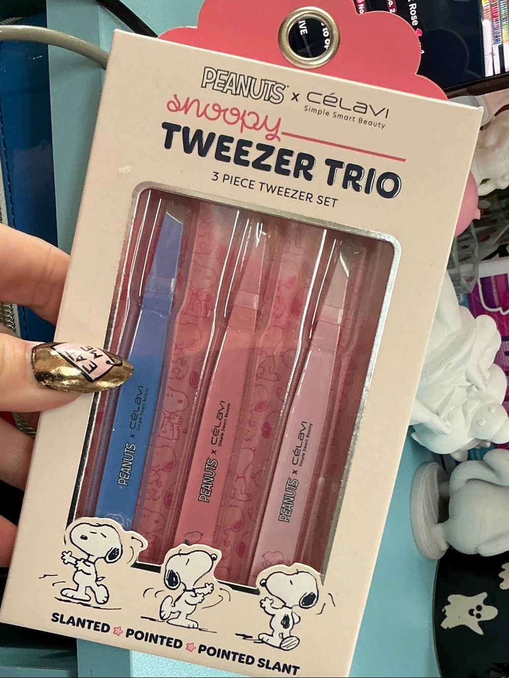 Peanuts x CéLavi Snoopy Tweezer Trio